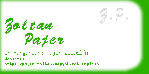 zoltan pajer business card